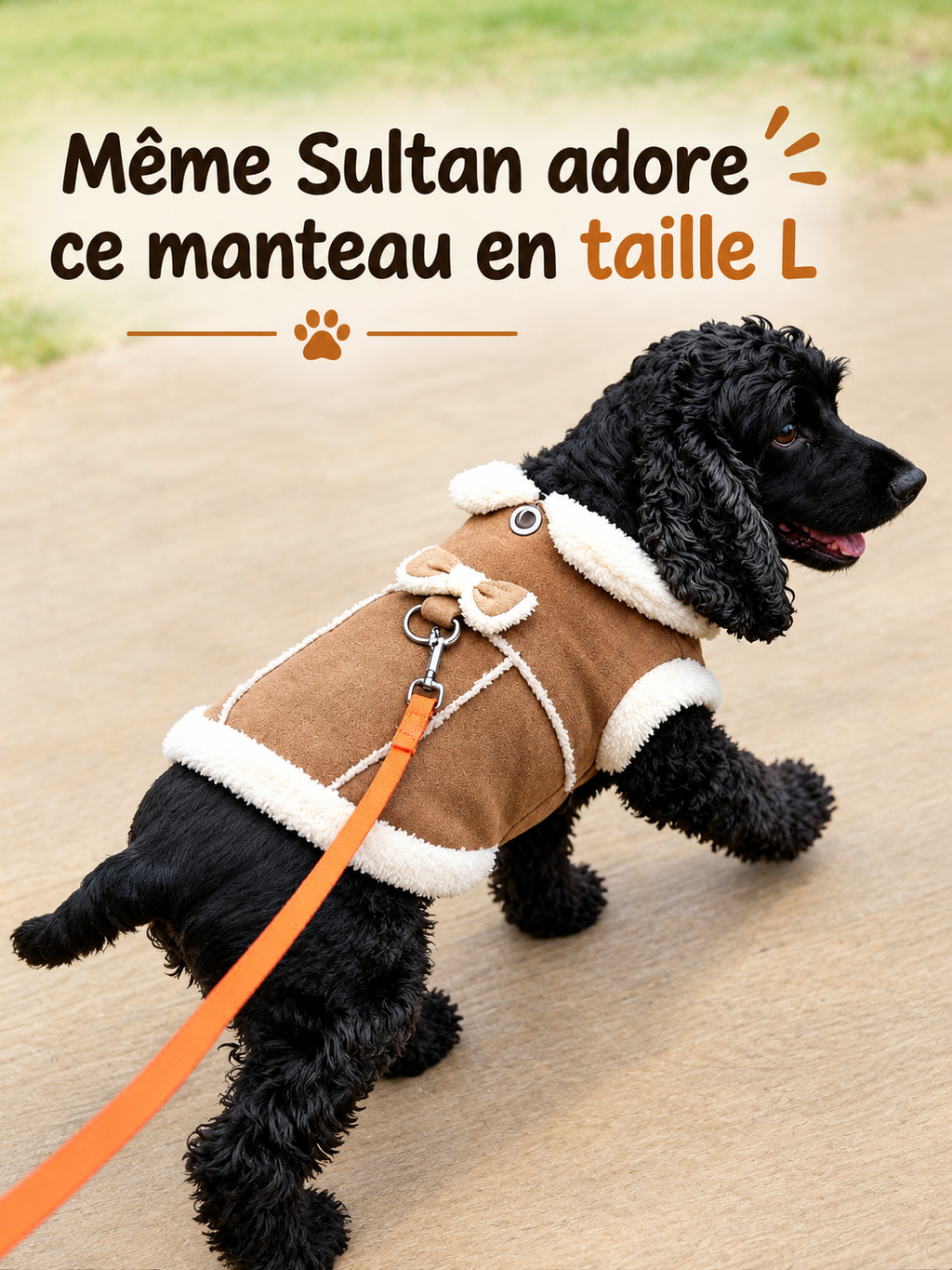 Manteau Doublé Polaire pour Chien et Chat — Coupe Courte à Nœud