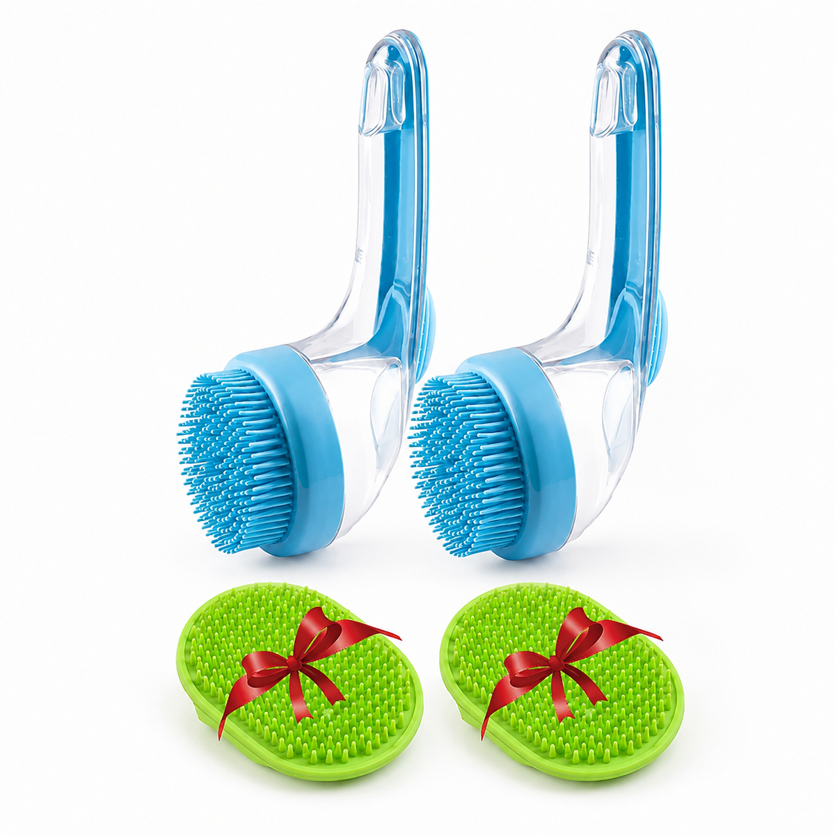 Brosse de Bain pour Chien — Distributeur de Shampoing Intégré