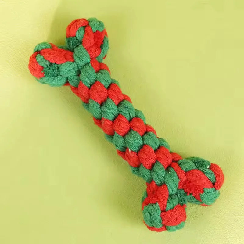 Corde à Mâcher pour Chien — Coton Nettoie-Dents, Halloween et Noël