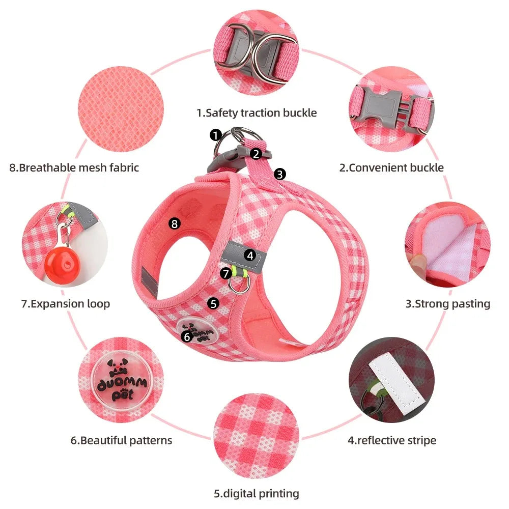 Harnais Confort Anti-Traction pour Petit Chien — Réglable & Rembourré