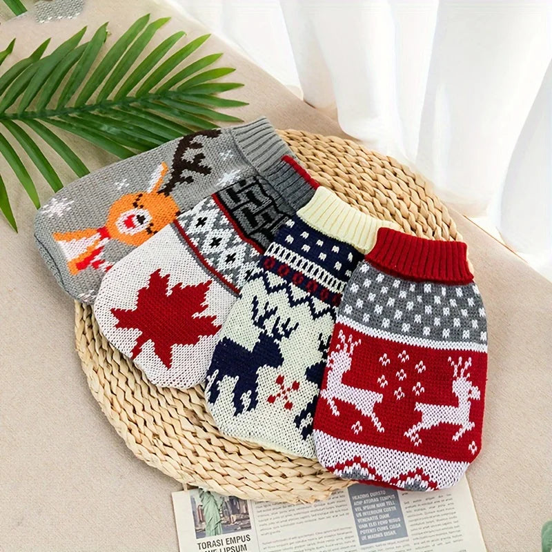 Pull Tricoté en Laine pour Chien et Chat — Chaud pour l'Hiver