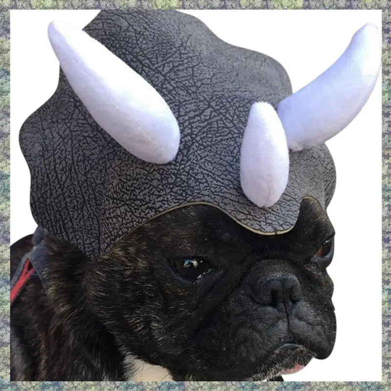Chapeau Tricératops pour Chien et Chat — Accessoire Dinosaure