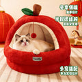 Panier Traîneau de Noël pour Chien et Chat — Peluche Chaude