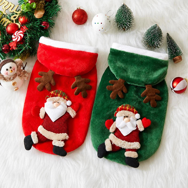 Sweat à Capuche de Noël pour Chien et Chat — Flanelle Chaude