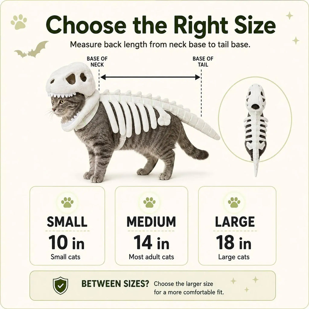 Costume Squelette Dinosaure en Peluche pour Chien et Chat — 3D