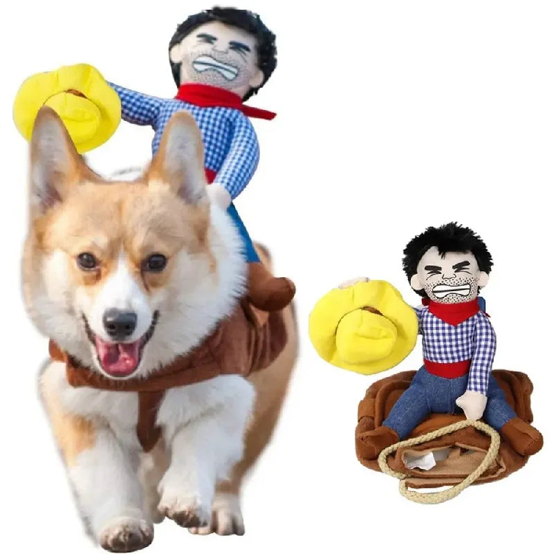 Costume Cow-boy à Cheval pour Chien — Déguisement Illusion