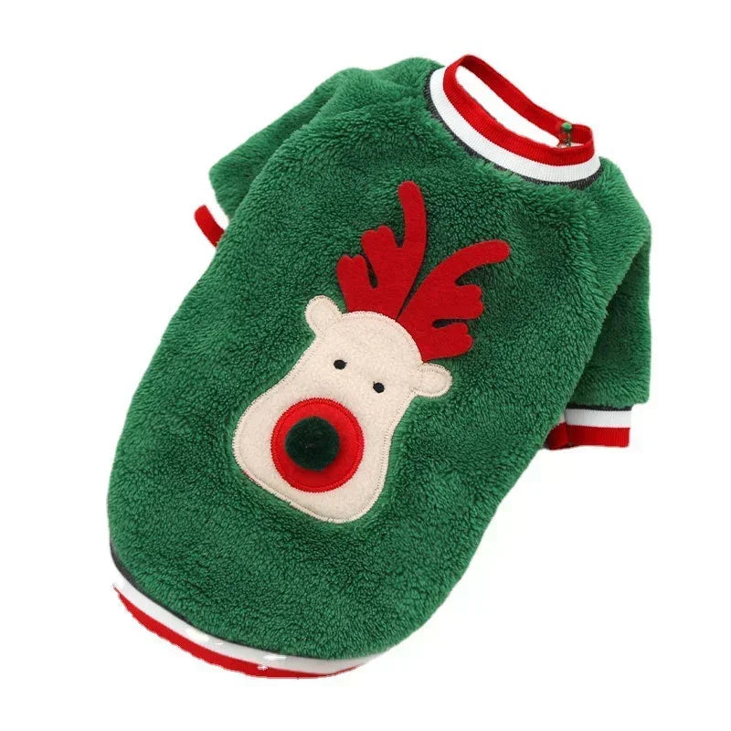 Manteau d'Hiver de Noël pour Chien et Chat — Doublé et Chaud