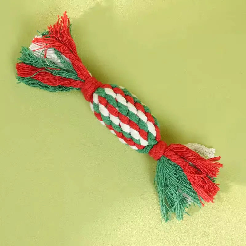 Corde à Mâcher pour Chien — Coton Nettoie-Dents, Halloween et Noël