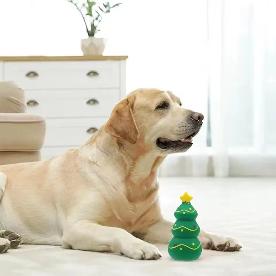 Jouet Couineur de Noël pour Chien — Sapin, Flocon et Boule