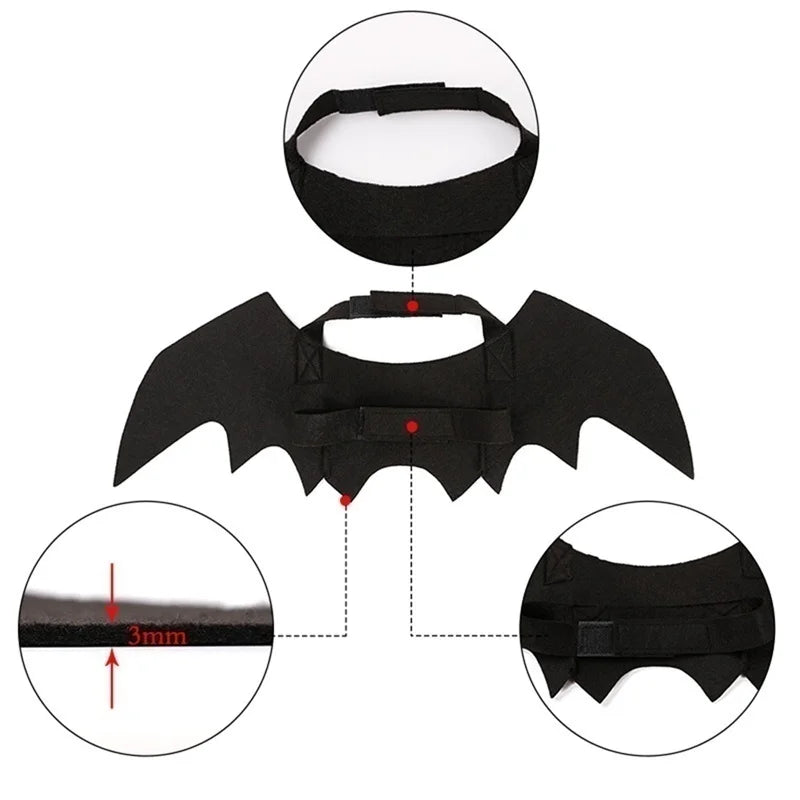 Harnais Ailes de Chauve-Souris pour Chat et Petit Chien — Halloween