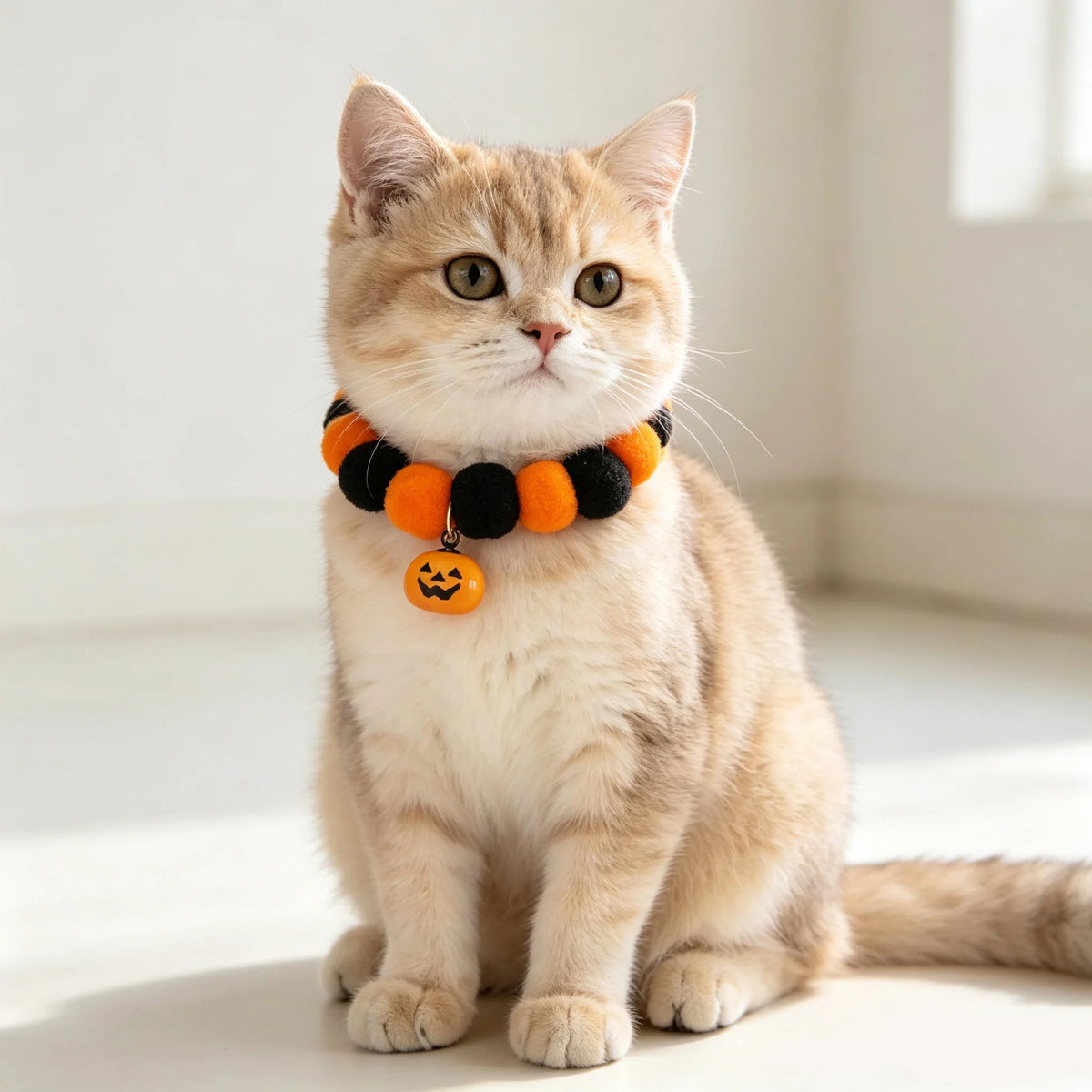 Collier Citrouille d'Halloween pour Chien et Chat — Avec Clochette