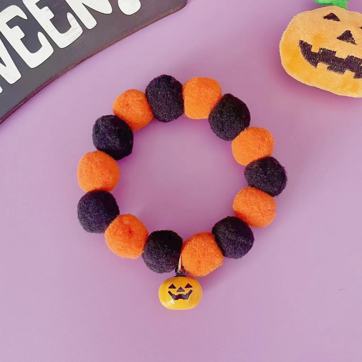 Collier Citrouille d'Halloween pour Chien et Chat — Avec Clochette
