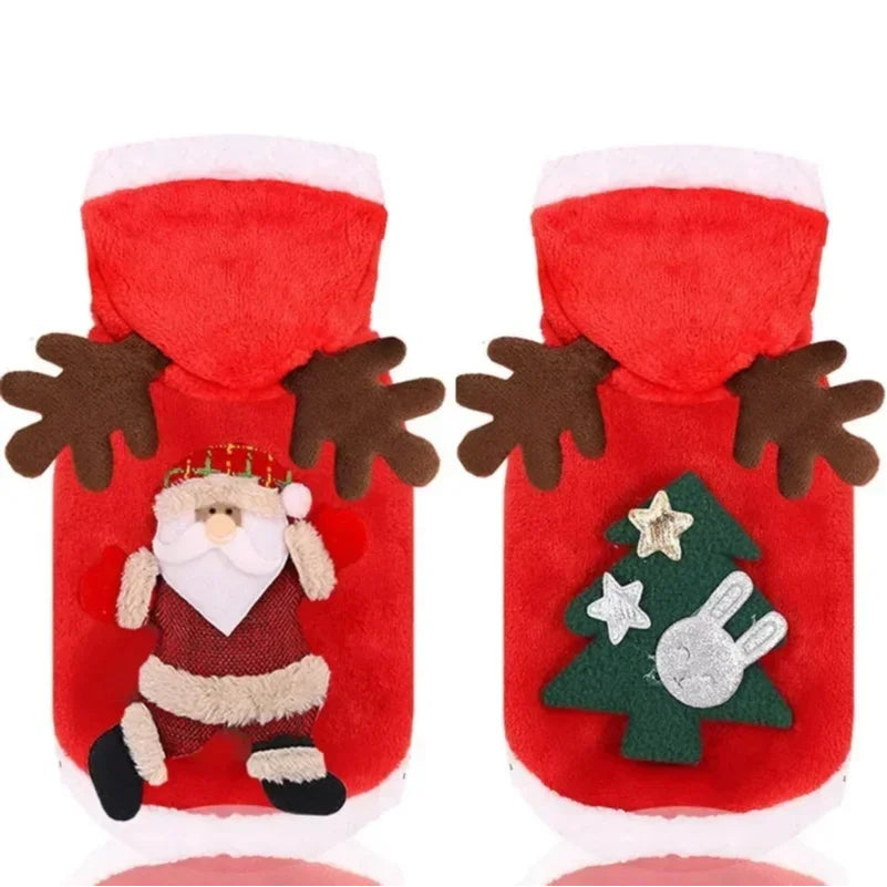 Manteau d'Hiver de Noël pour Chien et Chat — Doublé et Chaud