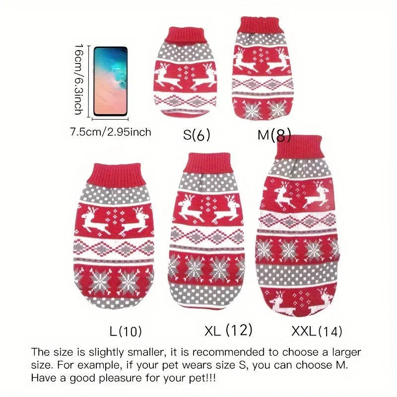 Pull Tricoté en Laine pour Chien et Chat — Chaud pour l'Hiver
