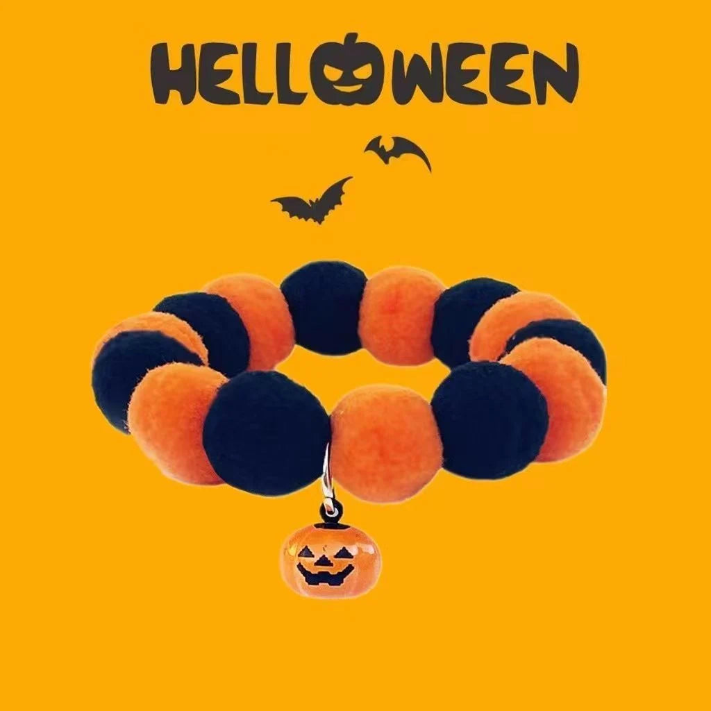 Collier Citrouille d'Halloween pour Chien et Chat — Avec Clochette