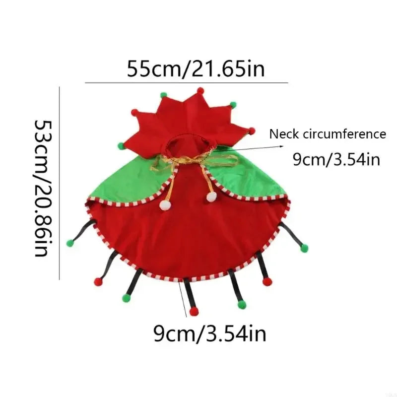 Cape de Noël en Polaire pour Chien et Chat — Taille Unique