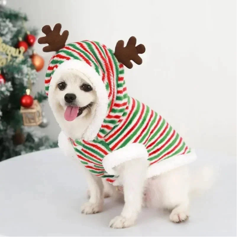 Manteau d'Hiver de Noël pour Chien et Chat — Doublé et Chaud