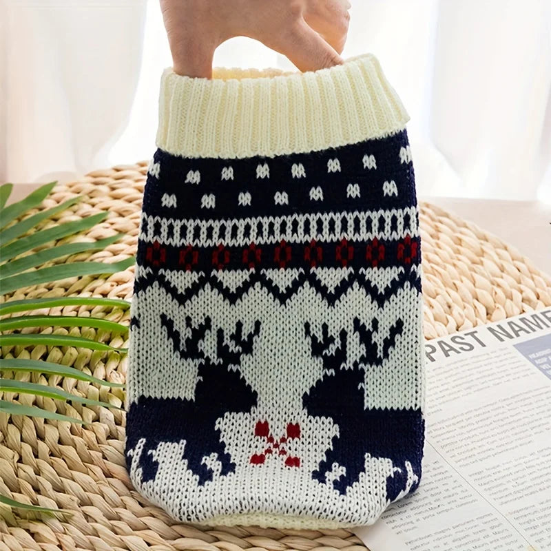 Pull Tricoté en Laine pour Chien et Chat — Chaud pour l'Hiver