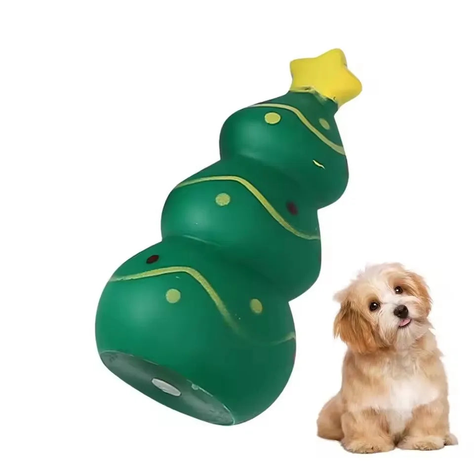 Jouet Couineur de Noël pour Chien — Sapin, Flocon et Boule