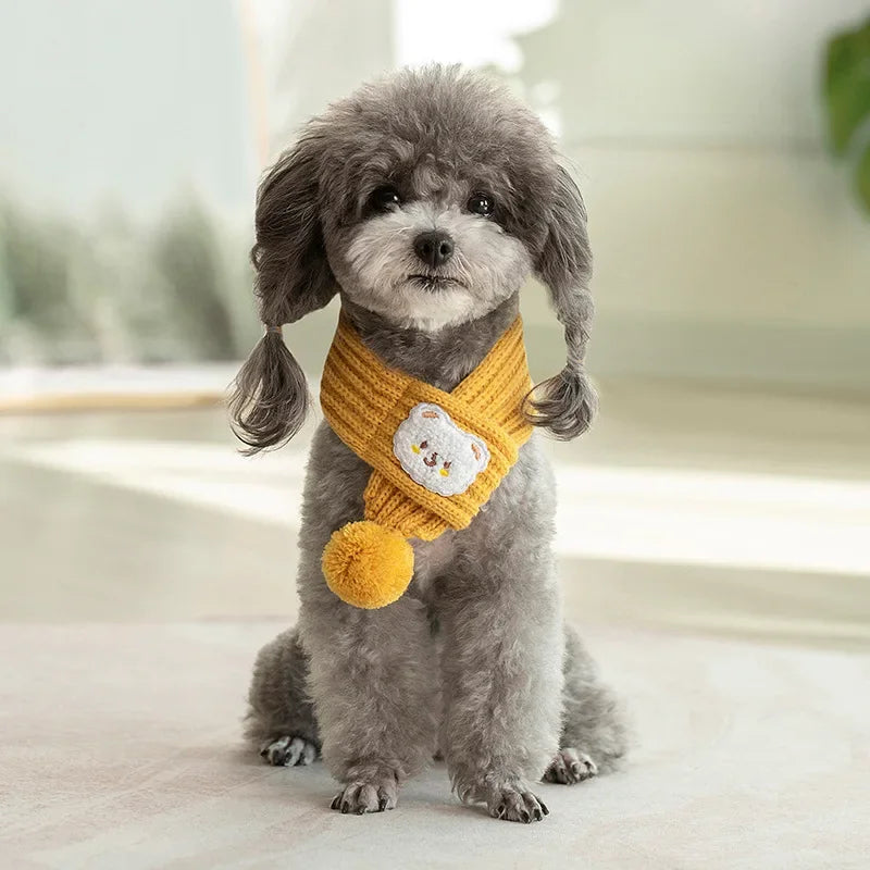 Écharpe Tricotée pour Chien et Chat — Col Doux d'Hiver