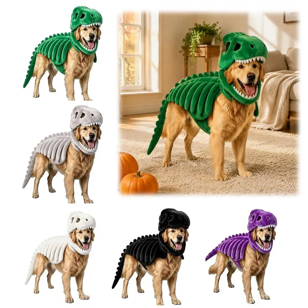 Costume Squelette de Dinosaure pour Chien et Chat — Halloween