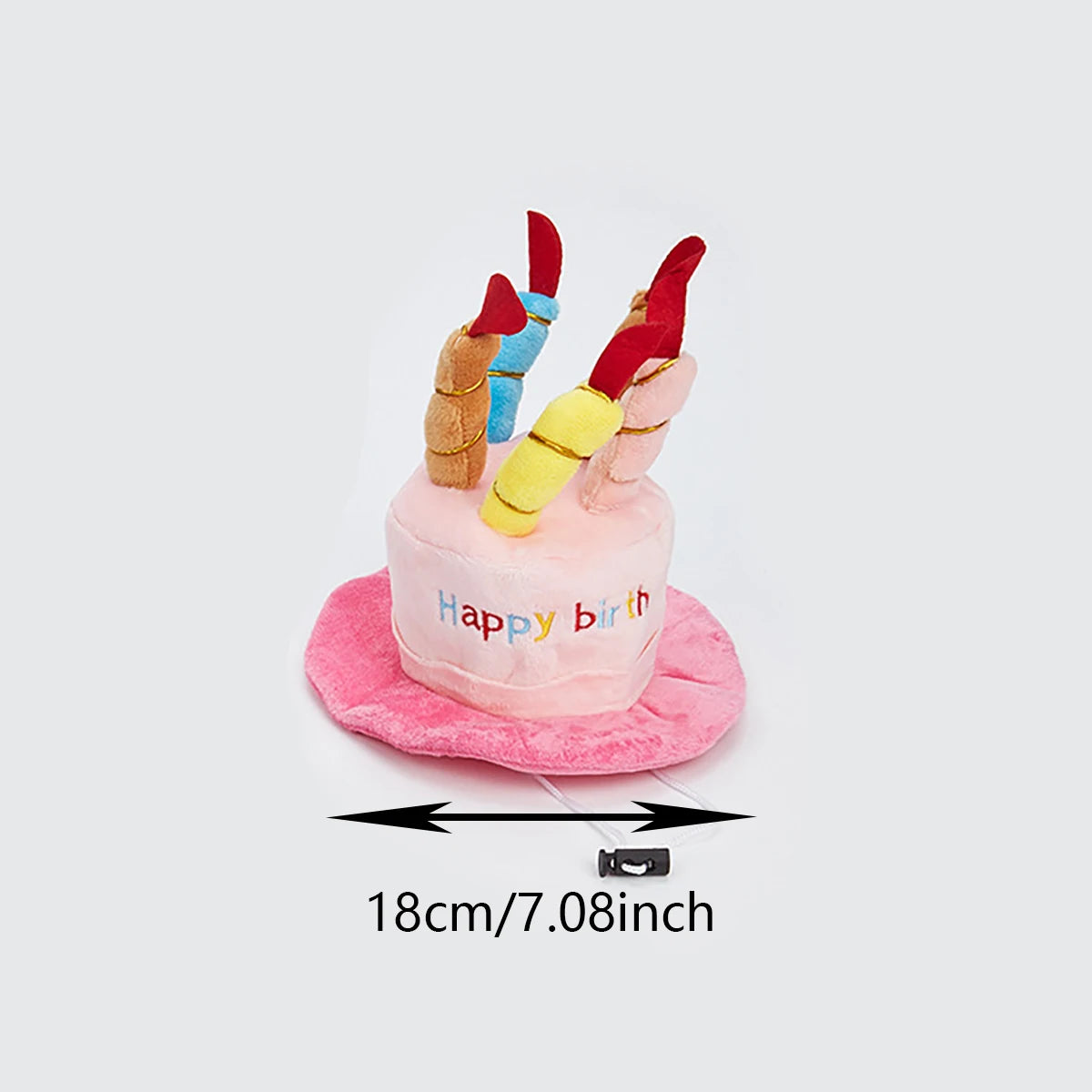 Chapeau d'Anniversaire pour Chien et Chat — Gâteau et Bougies