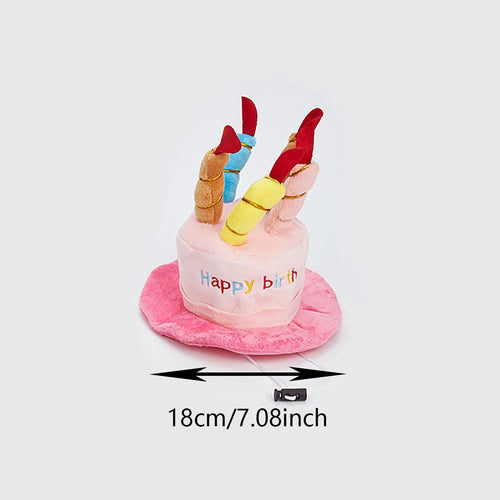 Chapeau d'Anniversaire pour Chien et Chat — Gâteau et Bougies