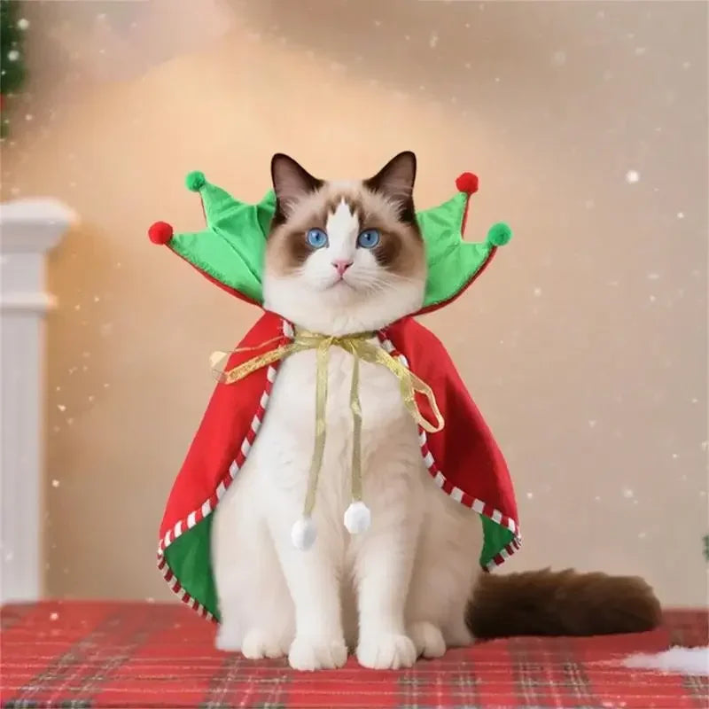Cape de Noël en Polaire pour Chien et Chat — Taille Unique