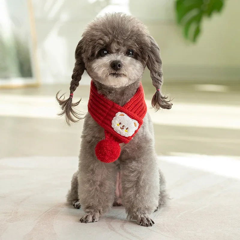 Écharpe Tricotée pour Chien et Chat — Col Doux d'Hiver